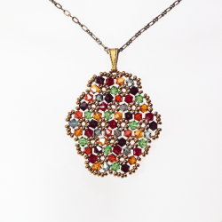 Pendant 45cm - Priscilla Oval-Bronze Chain - Pendant 45cm - Laiton bronze